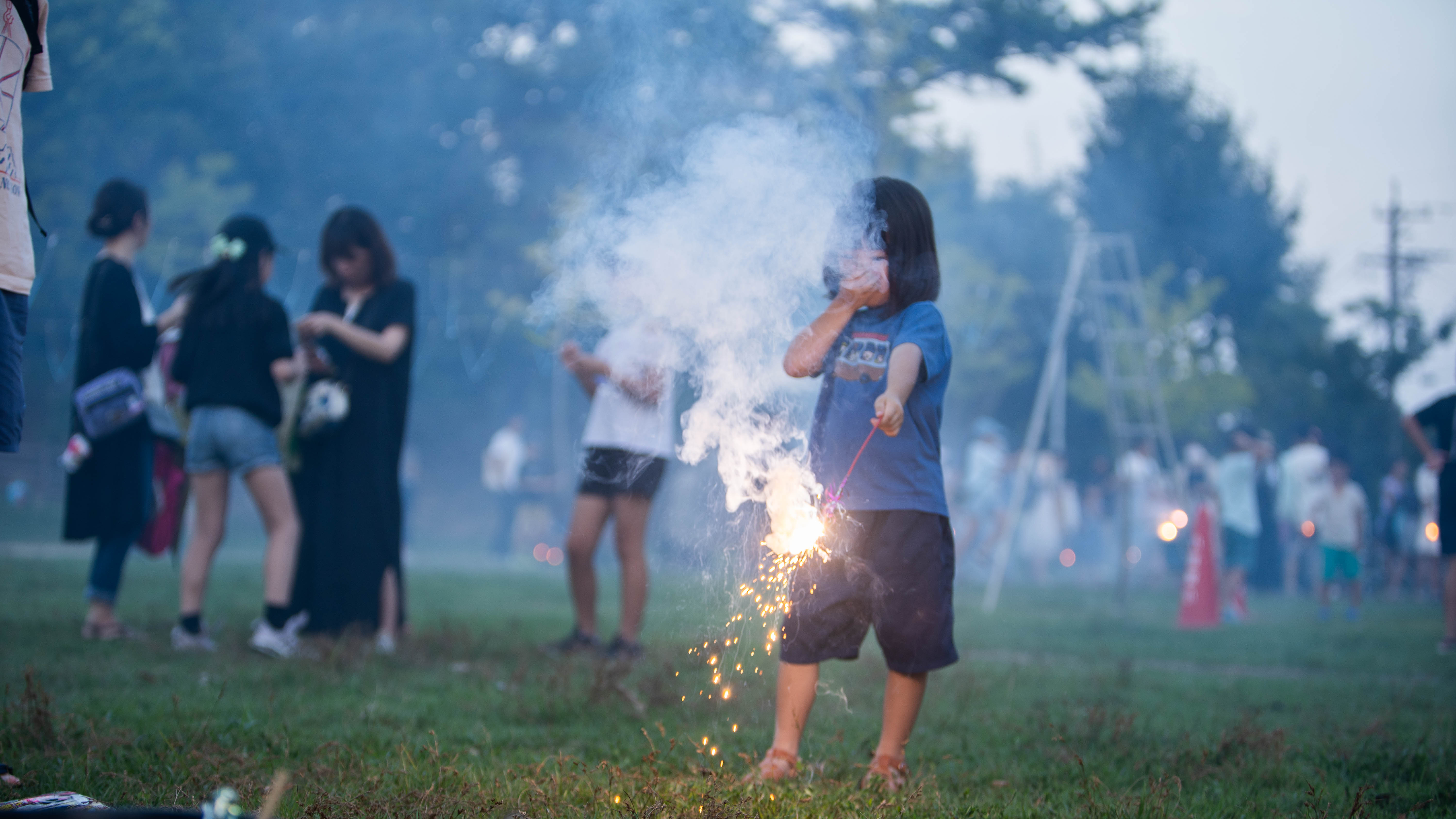 くじら映画祭での花火